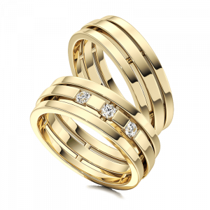 Обручальные кольца из желтого золота изображение