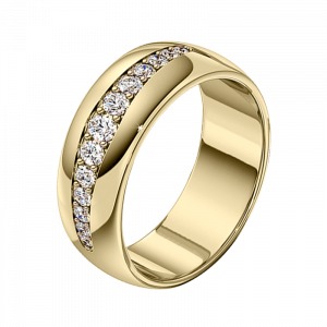 Обручальное кольцо из желтого золота изображение