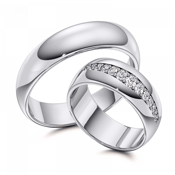 Обручальные кольца белое золото изображение